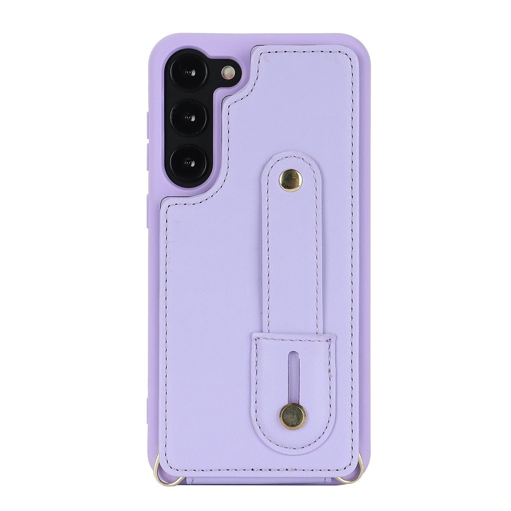 TPU + PU Protective Case with Lanyard for Samsung Galaxy S23 Plus