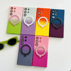 Magnetic TPU+PC Protective Case with 360° Rotating Stand (Samsung Galaxy S23 Ultra）