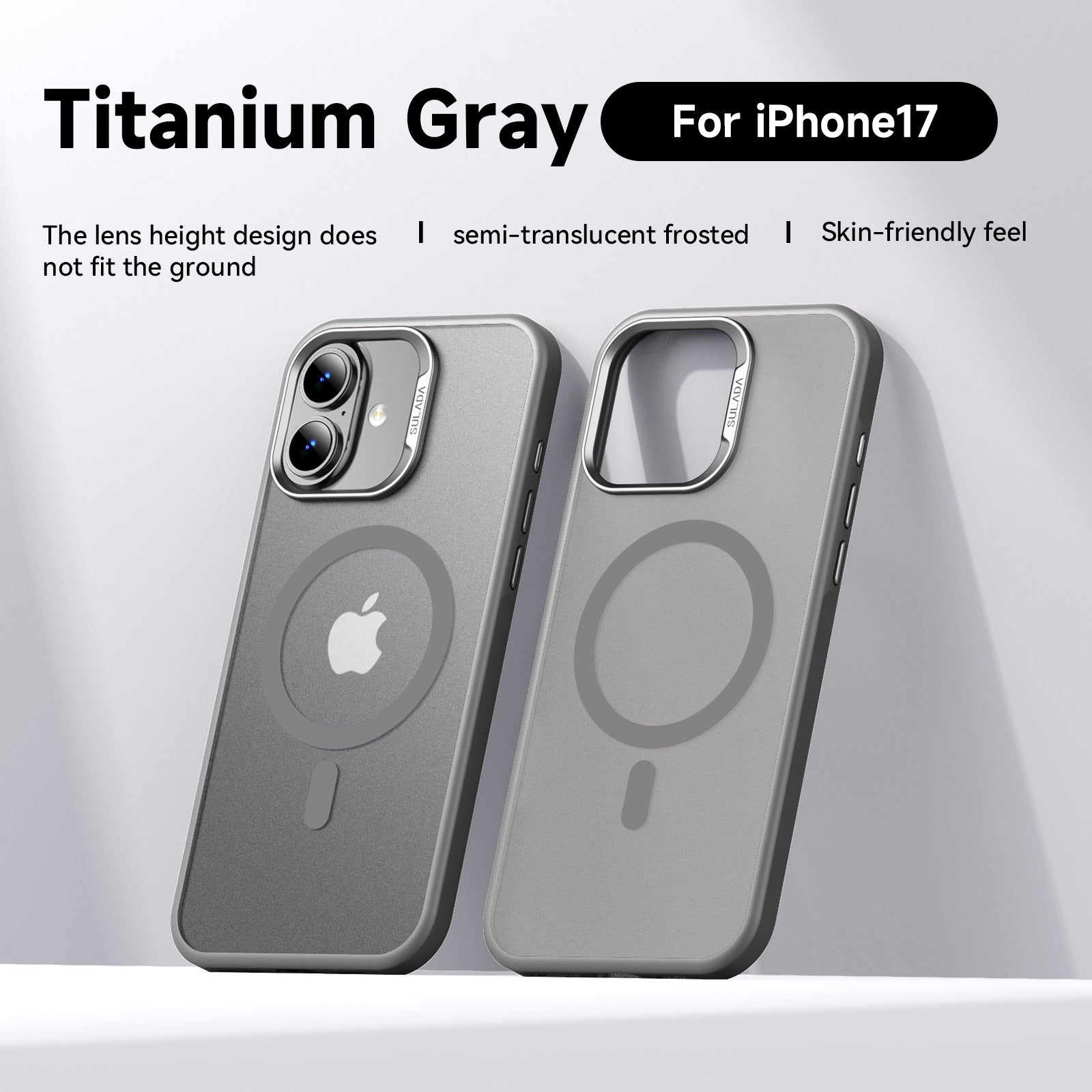 Skin-Friendly MagSafe Case with Detachable Full Camera Cover for iPhone 17 Series