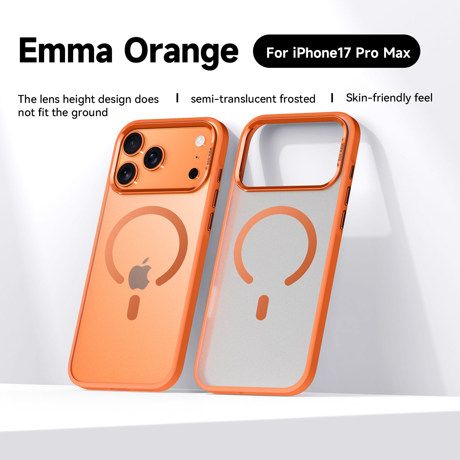 Skin-Friendly MagSafe Case with Detachable Full Camera Cover for iPhone 17 Series