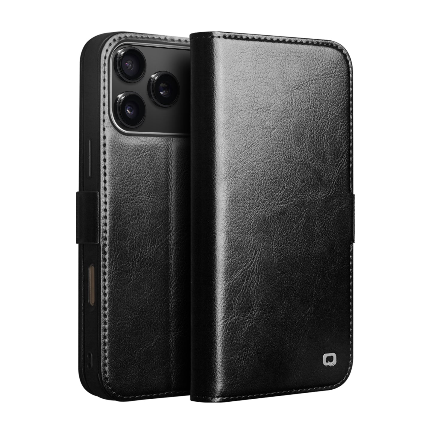 MagSafe Compatible CornerMaple Premium Genuine Leather Wallet Case for iPhone 17 / iPhone Air / iPhone 17 Pro / iPhone 17 Pro Max - Magnetic Flip Cover with Card Holder