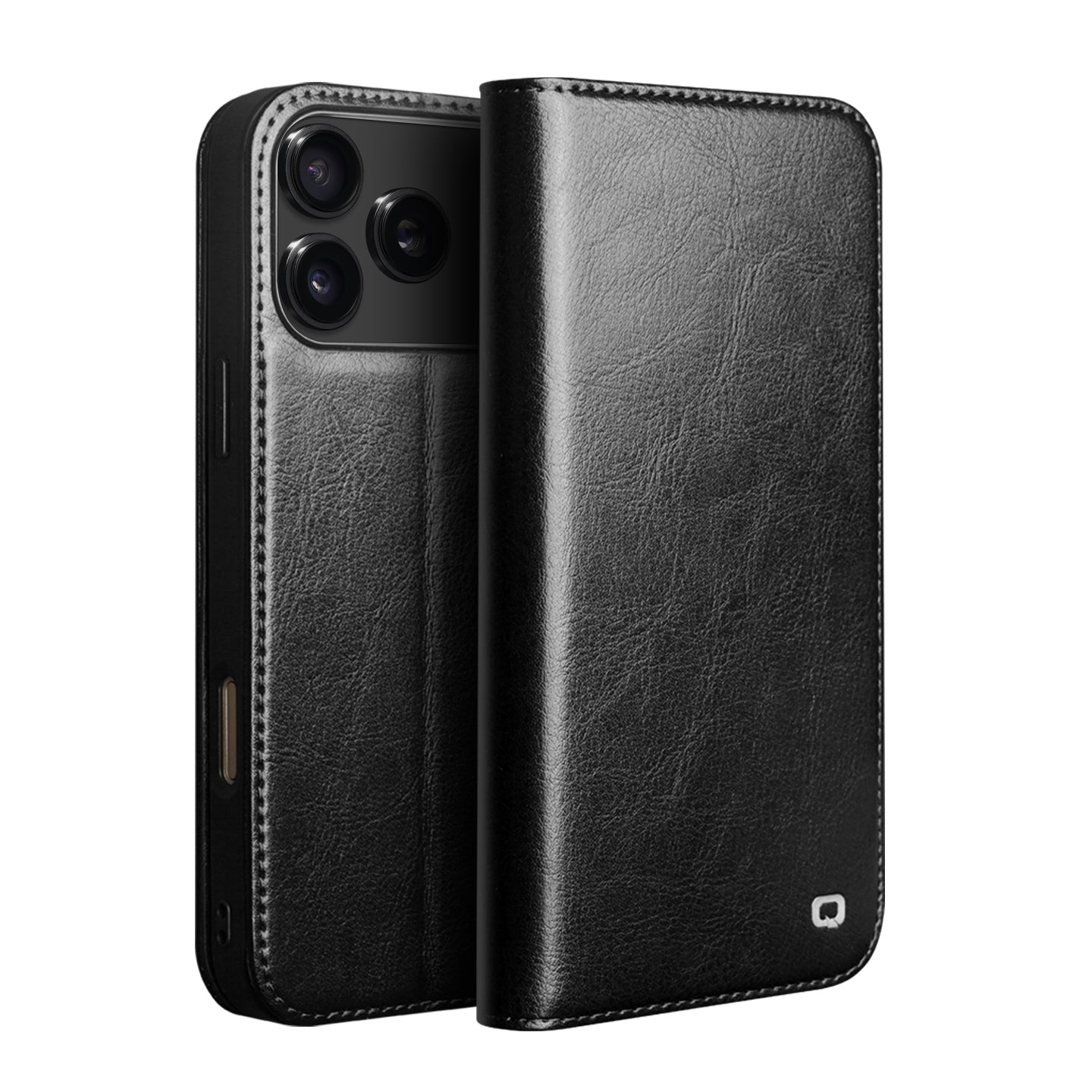 CornerMaple Premium Genuine Leather Wallet Case for iPhone- Magnetic Flip Cover with Card Holder