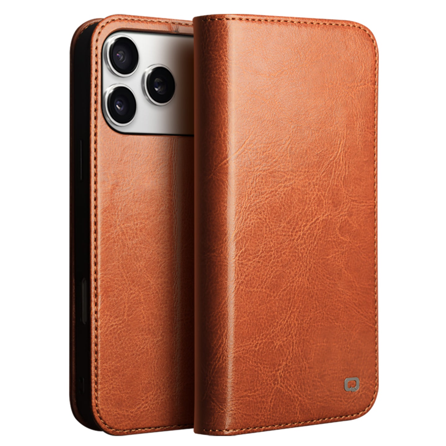 CornerMaple Premium Genuine Leather Wallet Case for iPhone- Magnetic Flip Cover with Card Holder