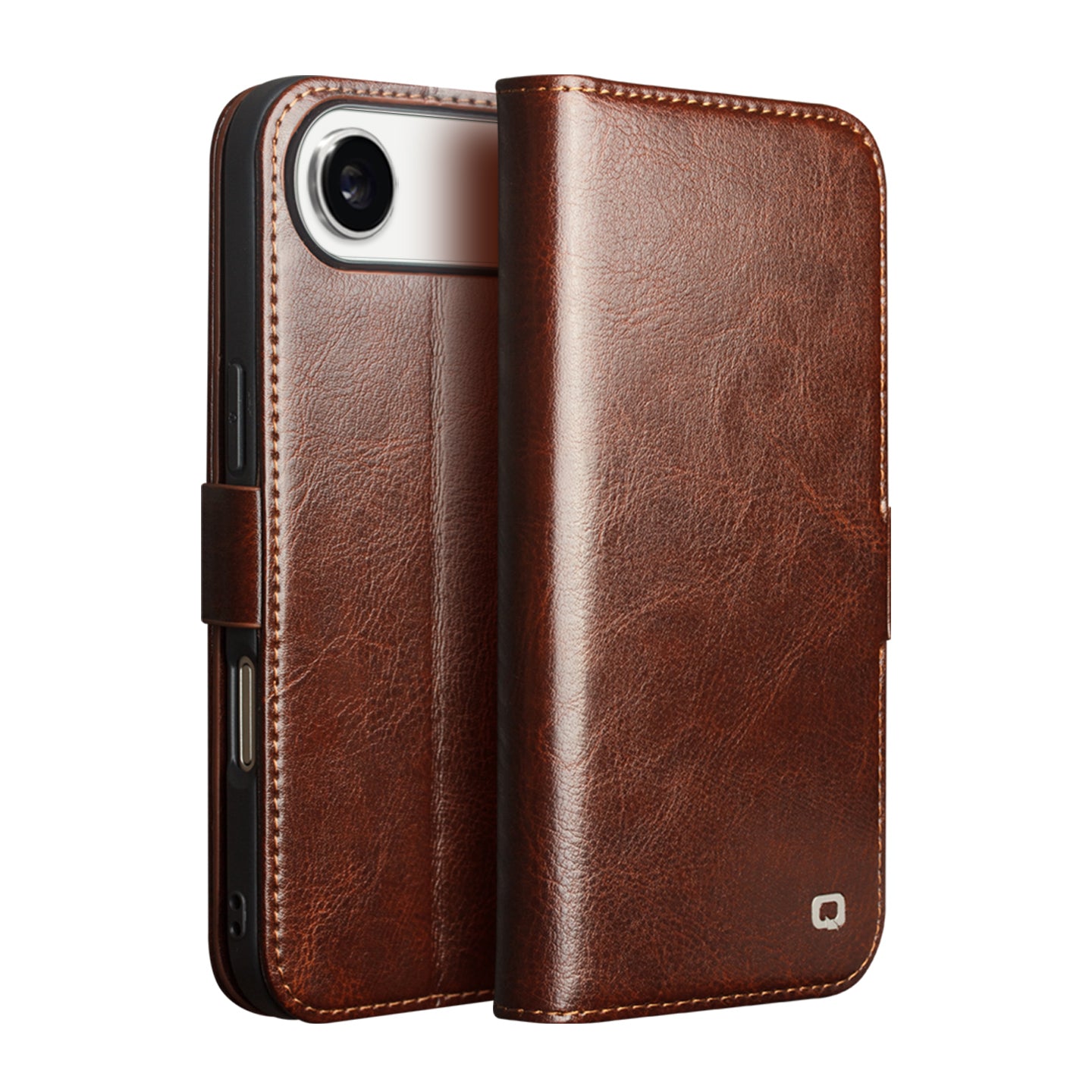 MagSafe Compatible CornerMaple Premium Genuine Leather Wallet Case for iPhone 17 / iPhone Air / iPhone 17 Pro / iPhone 17 Pro Max - Magnetic Flip Cover with Card Holder