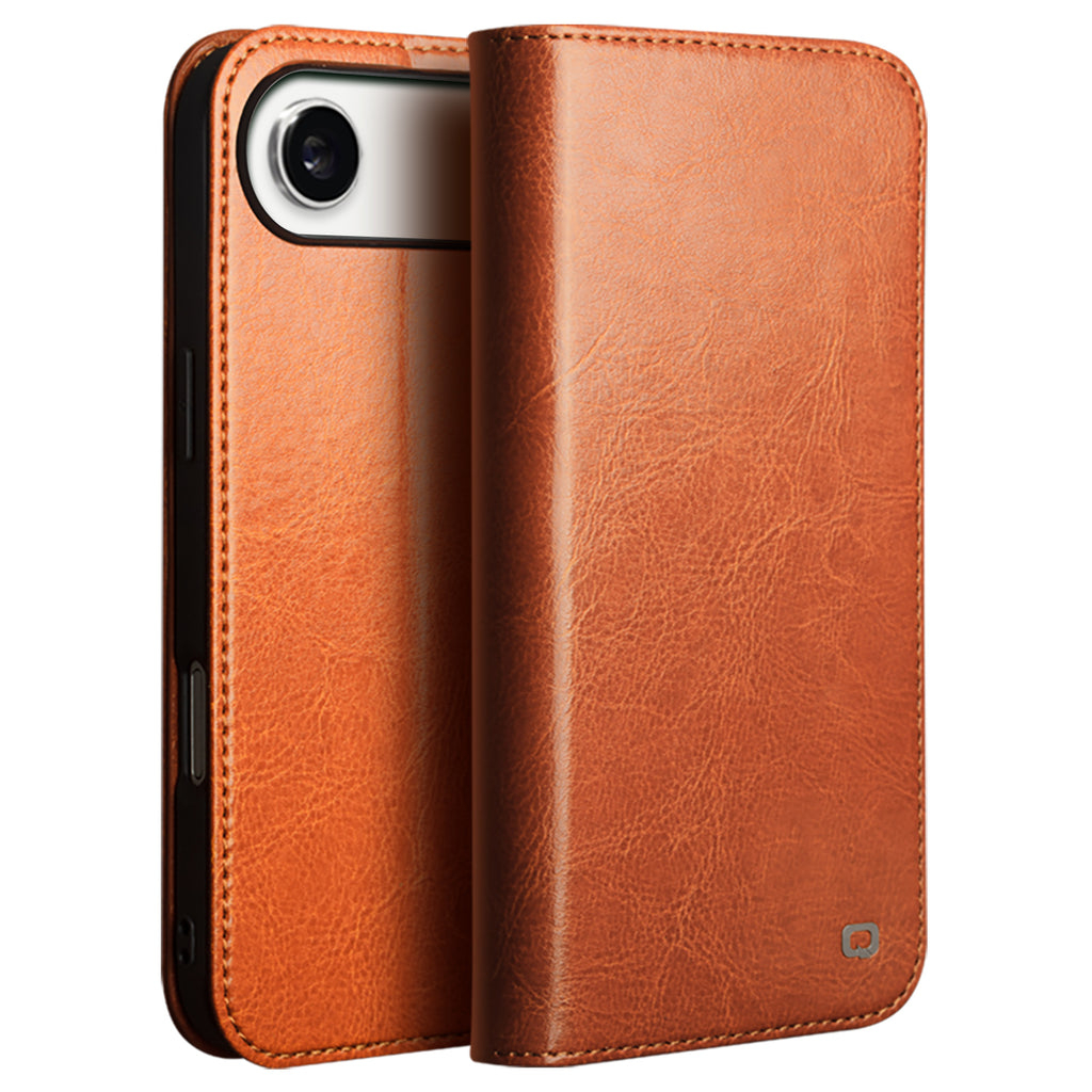 CornerMaple Premium Genuine Leather Wallet Case for iPhone- Magnetic Flip Cover with Card Holder