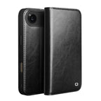 CornerMaple Premium Genuine Leather Wallet Case for iPhone- Magnetic Flip Cover with Card Holder
