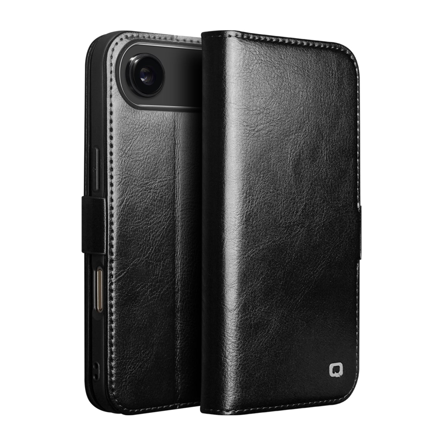 MagSafe Compatible CornerMaple Premium Genuine Leather Wallet Case for iPhone 17 / iPhone Air / iPhone 17 Pro / iPhone 17 Pro Max - Magnetic Flip Cover with Card Holder