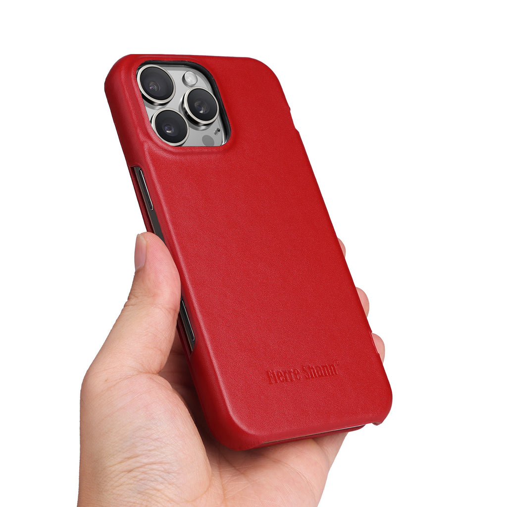 Ultra-Slim Top-Grain Cowhide Leather Magnetic Case for iPhone