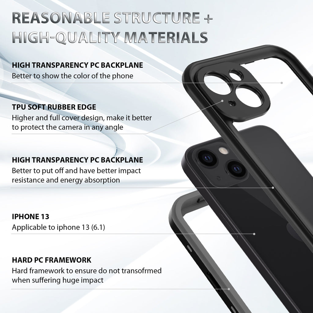 TPU+PC material snowproof, waterproof, dustproof, and shockproof phone case(iPhone 13/13 mini/13 Pro/13 Pro Max)