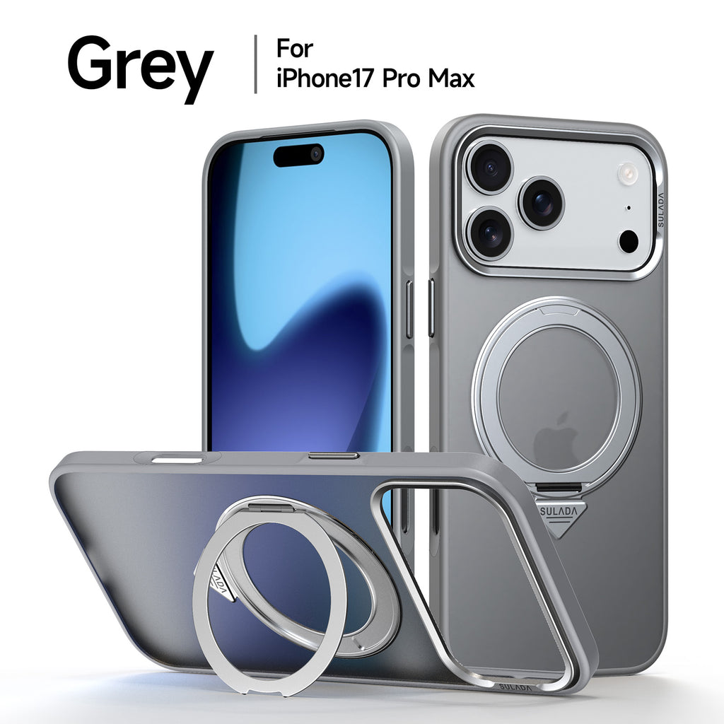 Nano Frosted Matte Case with Ring Stand for iPhone 17 Series