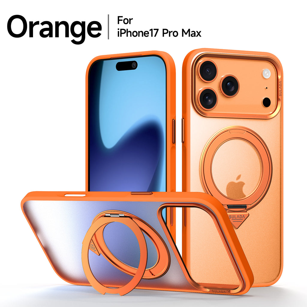 Nano Frosted Matte Case with Ring Stand for iPhone 17 Series