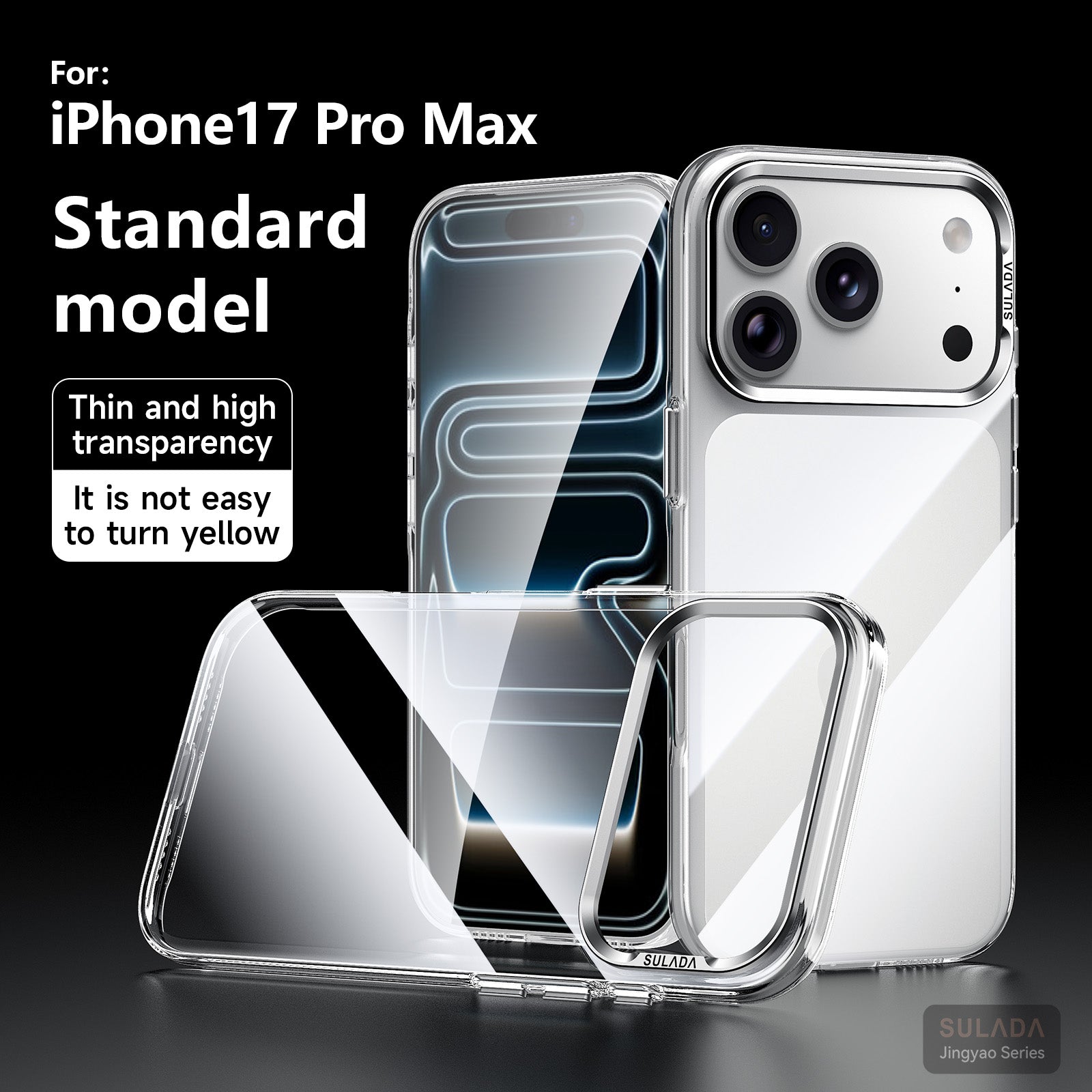 Crystal Clear AR-Enhanced PC Case with Metal Camera Protection for iPhone