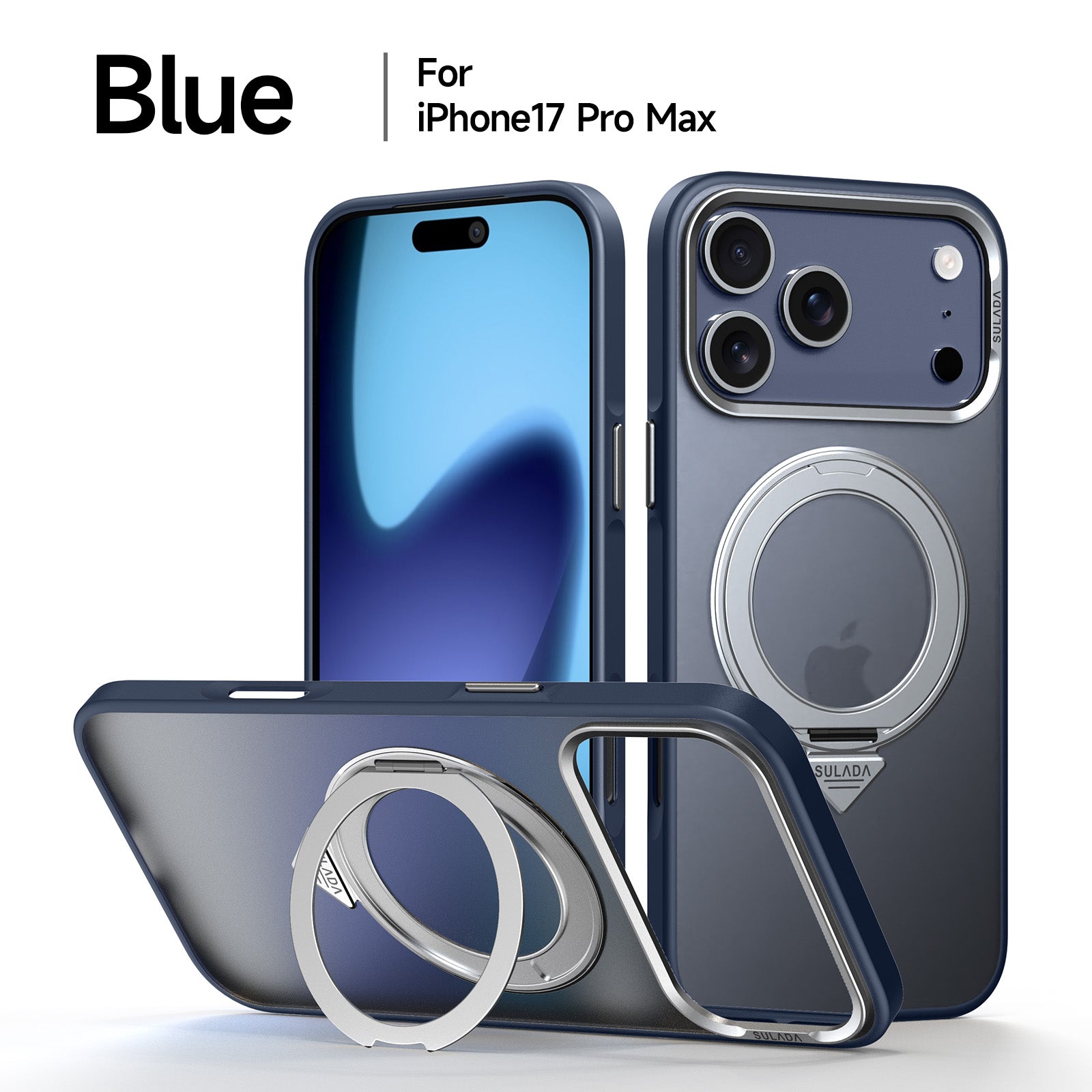 Nano Frosted Matte Case with Ring Stand for iPhone 17 Series