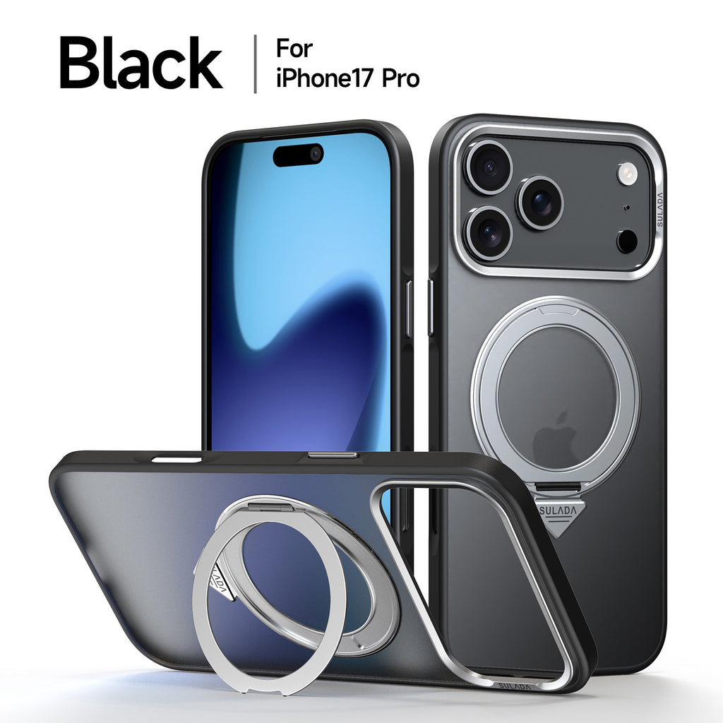 Nano Frosted Matte Case with Ring Stand for iPhone 17 Series