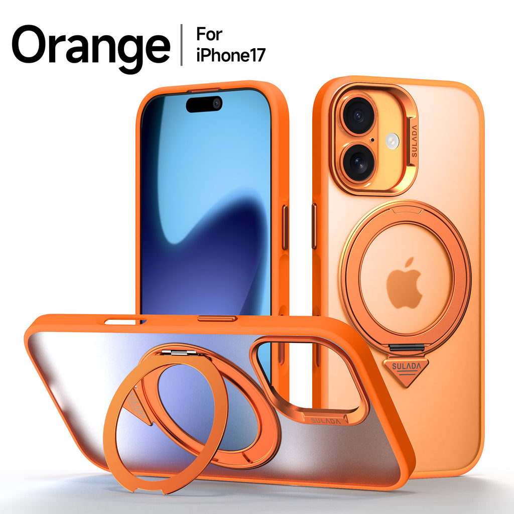 Nano Frosted Matte Case with Ring Stand for iPhone 17 Series