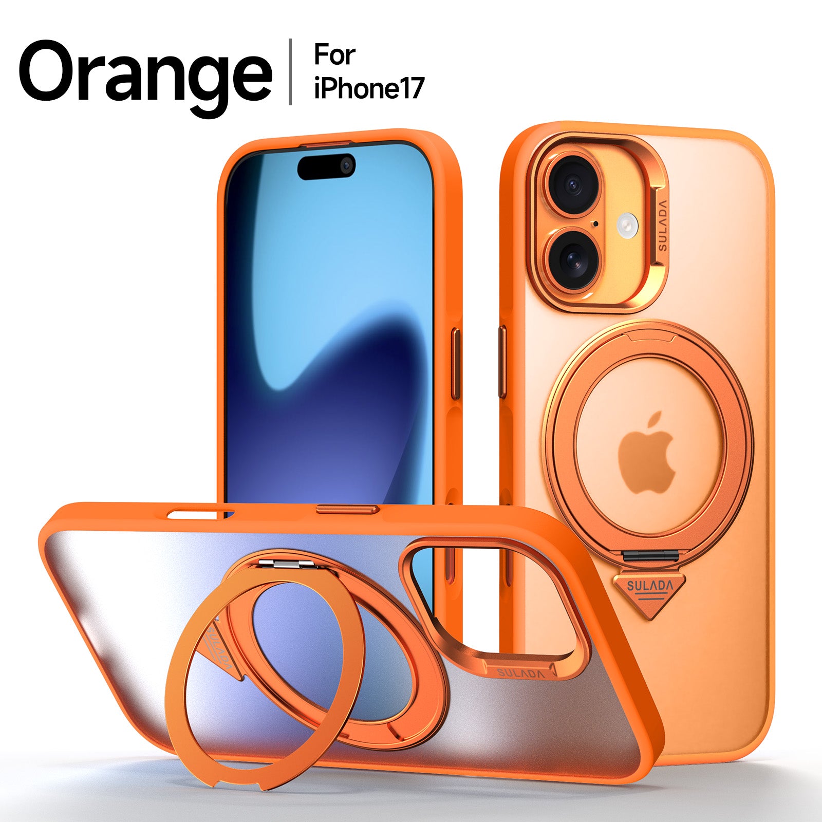 Nano Frosted Matte Case with Ring Stand for iPhone 17 Series