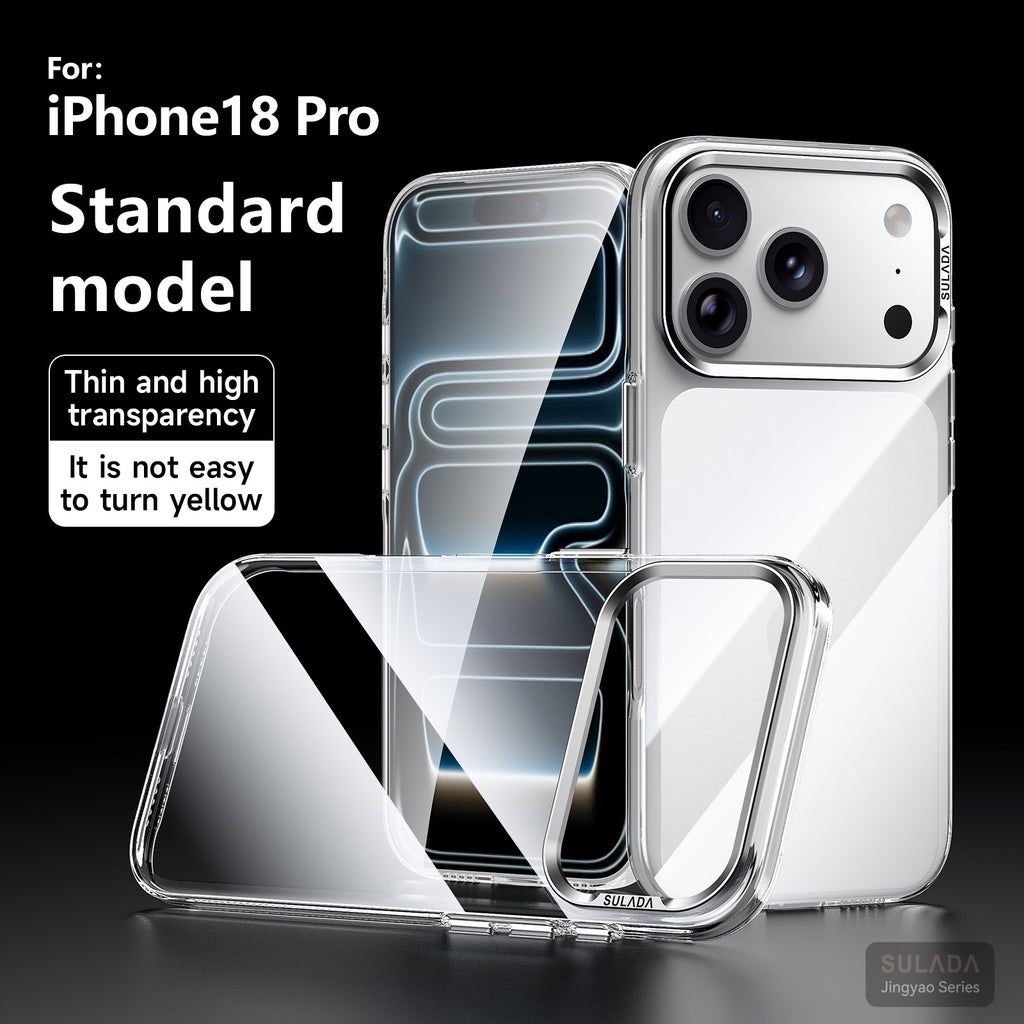 Crystal Clear AR-Enhanced PC Case with Metal Camera Protection for iPhone