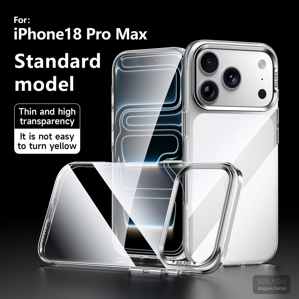 Crystal Clear AR-Enhanced PC Case with Metal Camera Protection for iPhone