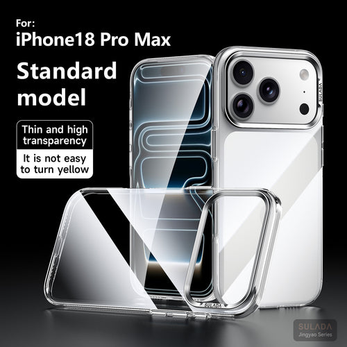Crystal Clear AR-Enhanced PC Case with Metal Camera Protection for iPhone