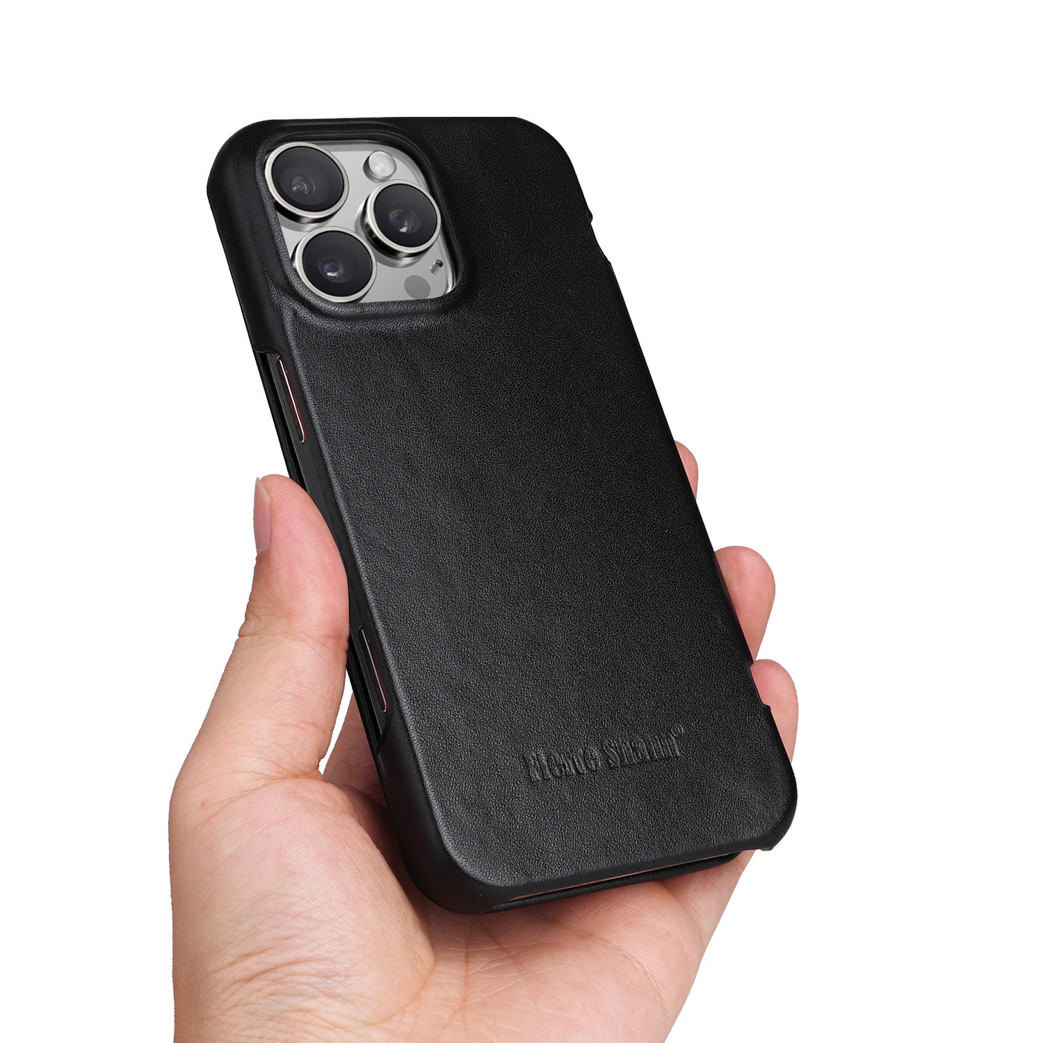 Ultra-Slim Top-Grain Cowhide Leather Magnetic Case for iPhone