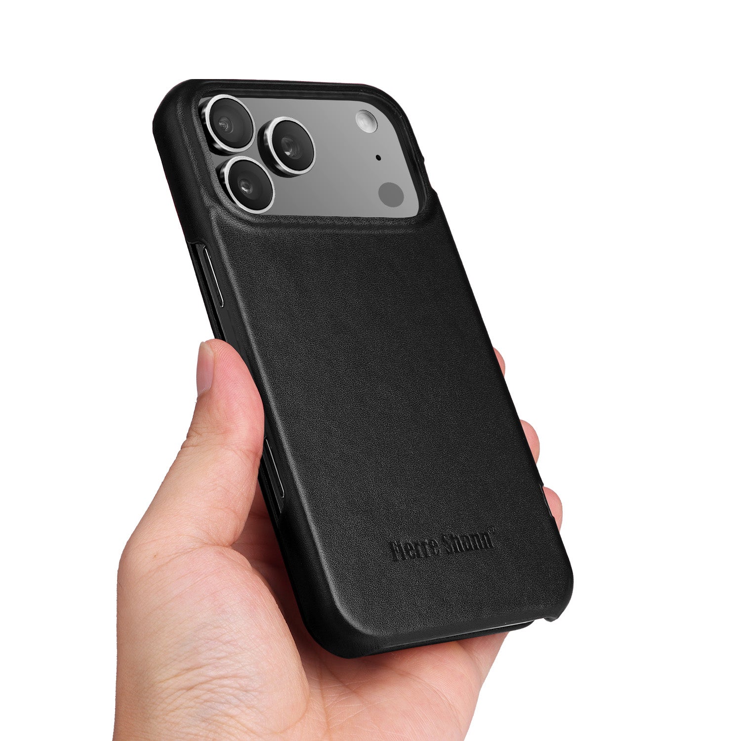 Ultra-Slim Top-Grain Cowhide Leather Magnetic Case for iPhone
