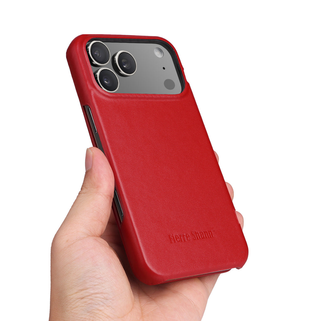 Ultra-Slim Top-Grain Cowhide Leather Magnetic Case for iPhone