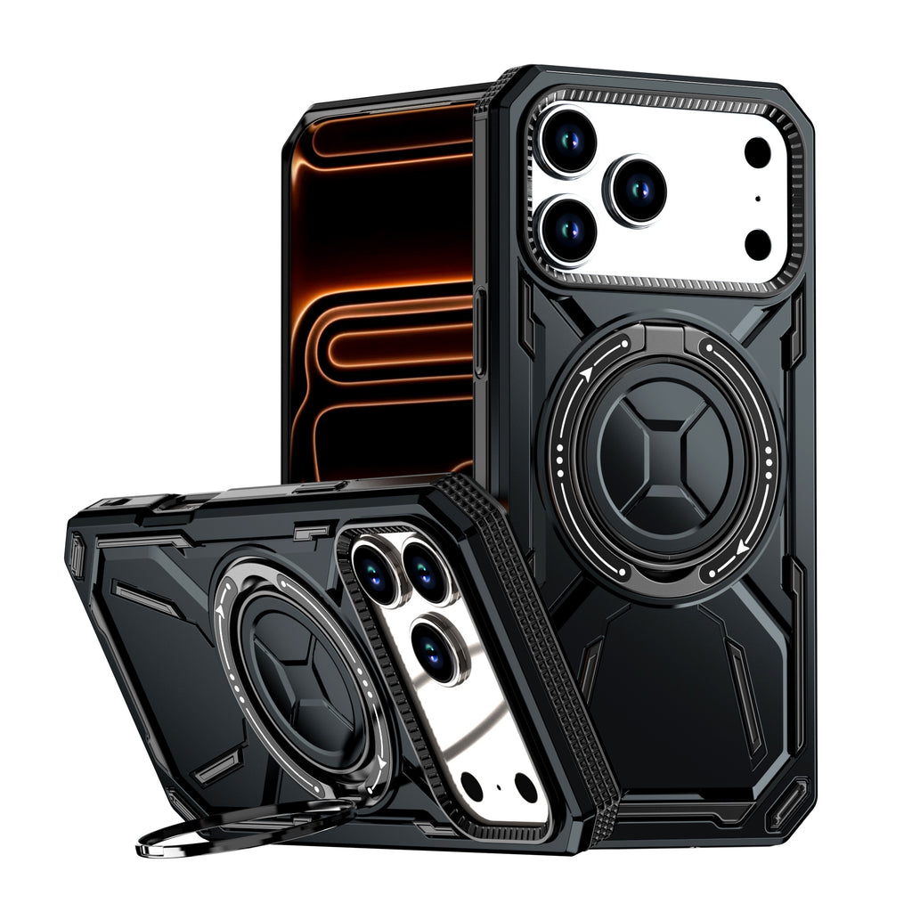 Rugged Ring Stand Protective Case for iPhone 17 / iPhone Air / 16 / 15 Pro Series