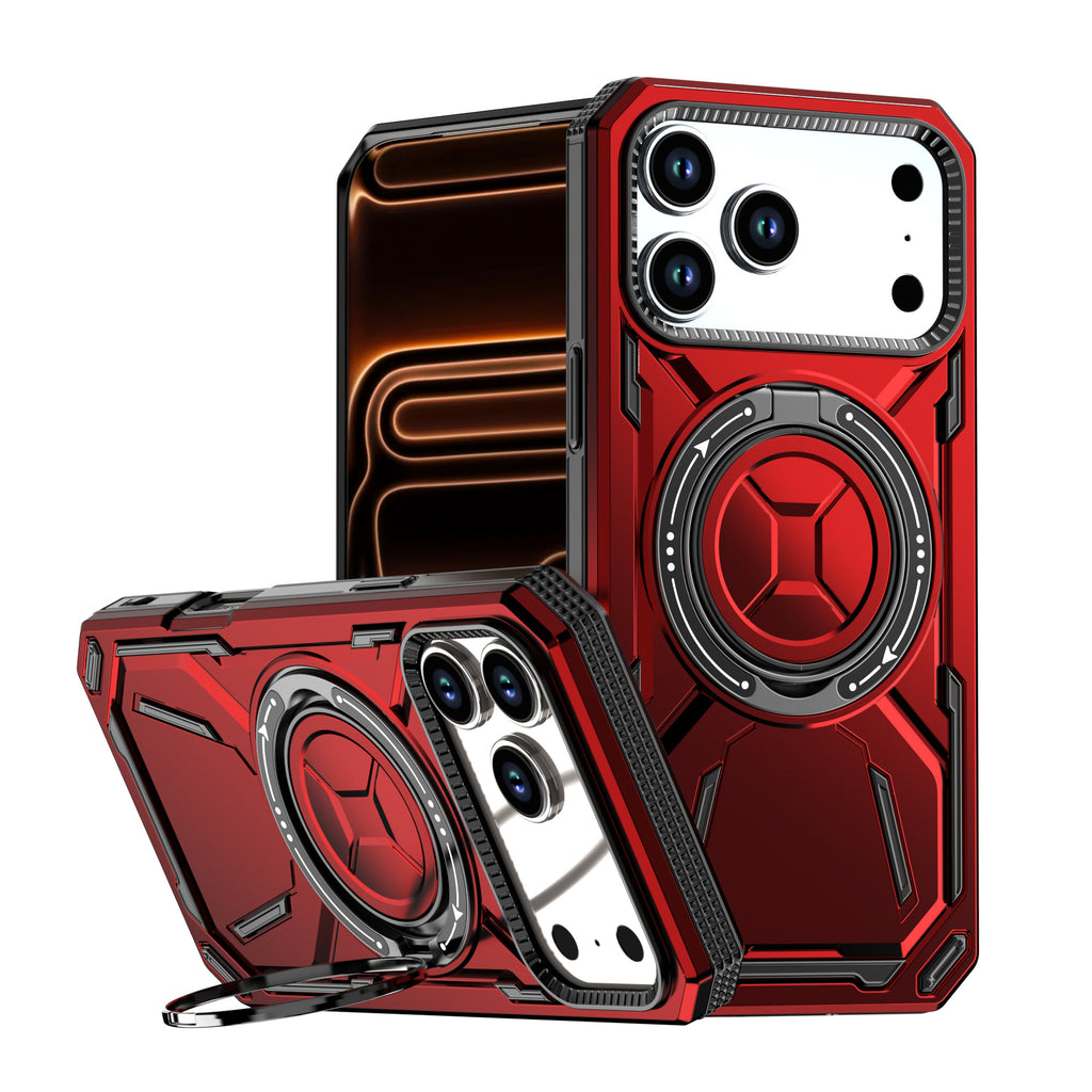 Rugged Ring Stand Protective Case for iPhone 17 / iPhone Air / 16 / 15 Pro Series