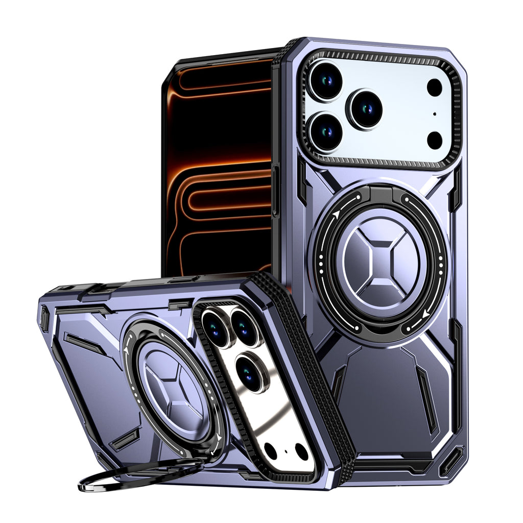 Rugged Ring Stand Protective Case for iPhone 17 / iPhone Air / 16 / 15 Pro Series