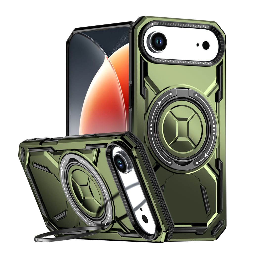 Rugged Ring Stand Protective Case for iPhone 17 / iPhone Air / 16 / 15 Pro Series