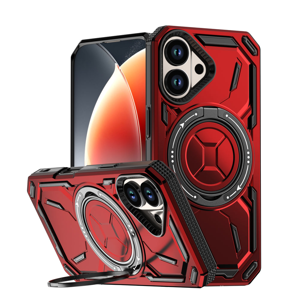 Rugged Ring Stand Protective Case for iPhone 17 / iPhone Air / 16 / 15 Pro Series