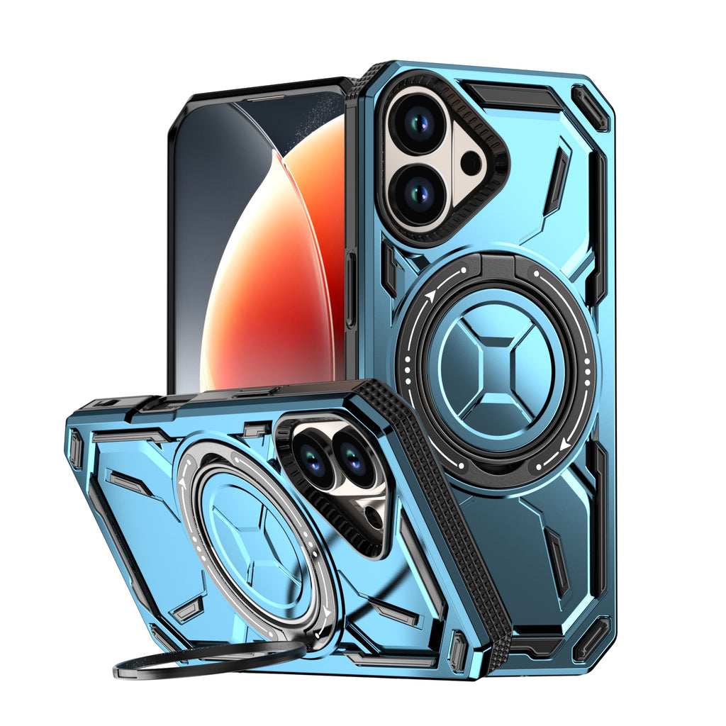 Rugged Ring Stand Protective Case for iPhone 17 / iPhone Air / 16 / 15 Pro Series